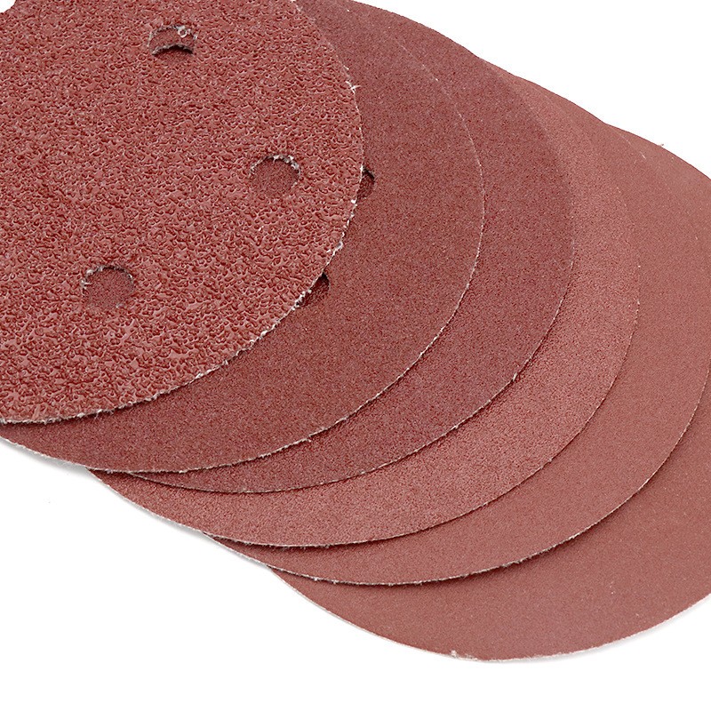 5 Inch 125mm 8 Hole Red Sandpaper Sheet Sanding Discs Polishing 40-2000 Grit