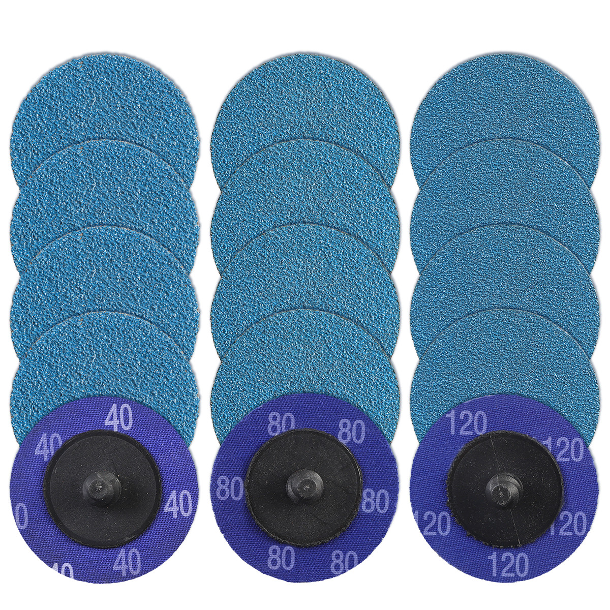 80Pcs 2″ Roll Lock Sanding Discs Kit W/ 1/4 Holder Die Grinder Quick Change Disc