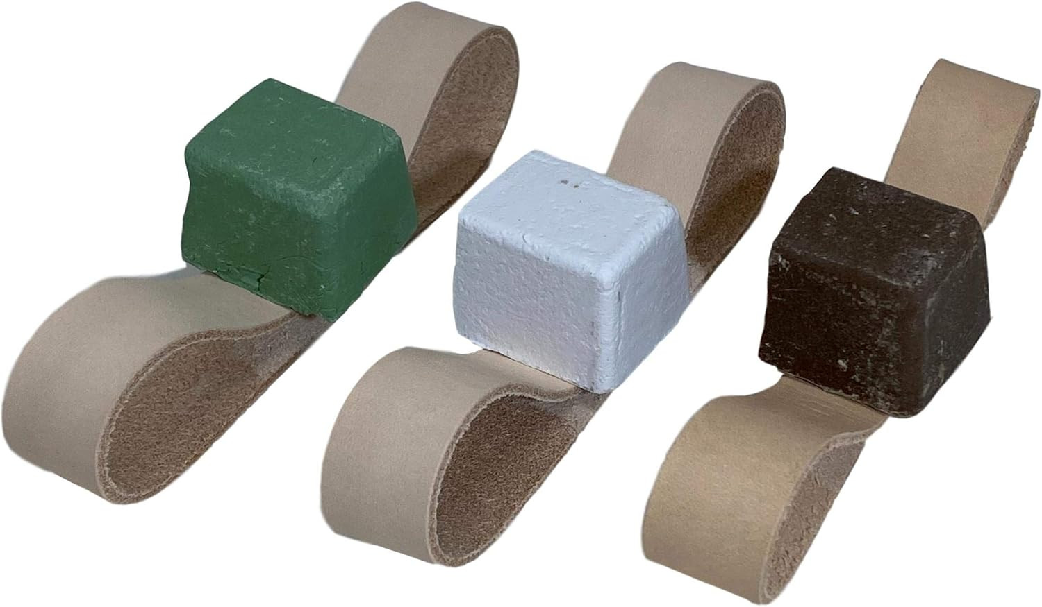 Leatherbeltman 3 Pack of 3/4″ X 12″ Leather Strop Belts Fits Ken Onion Work Shar