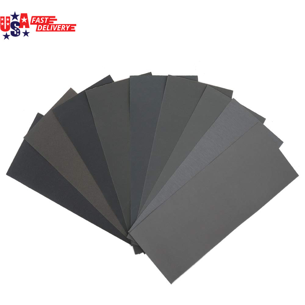 45Pcs Wet Dry Sandpaper, 400/600/ 800/1000/ 1200/1500/ 2000/2500/ 3000 Grit Asso
