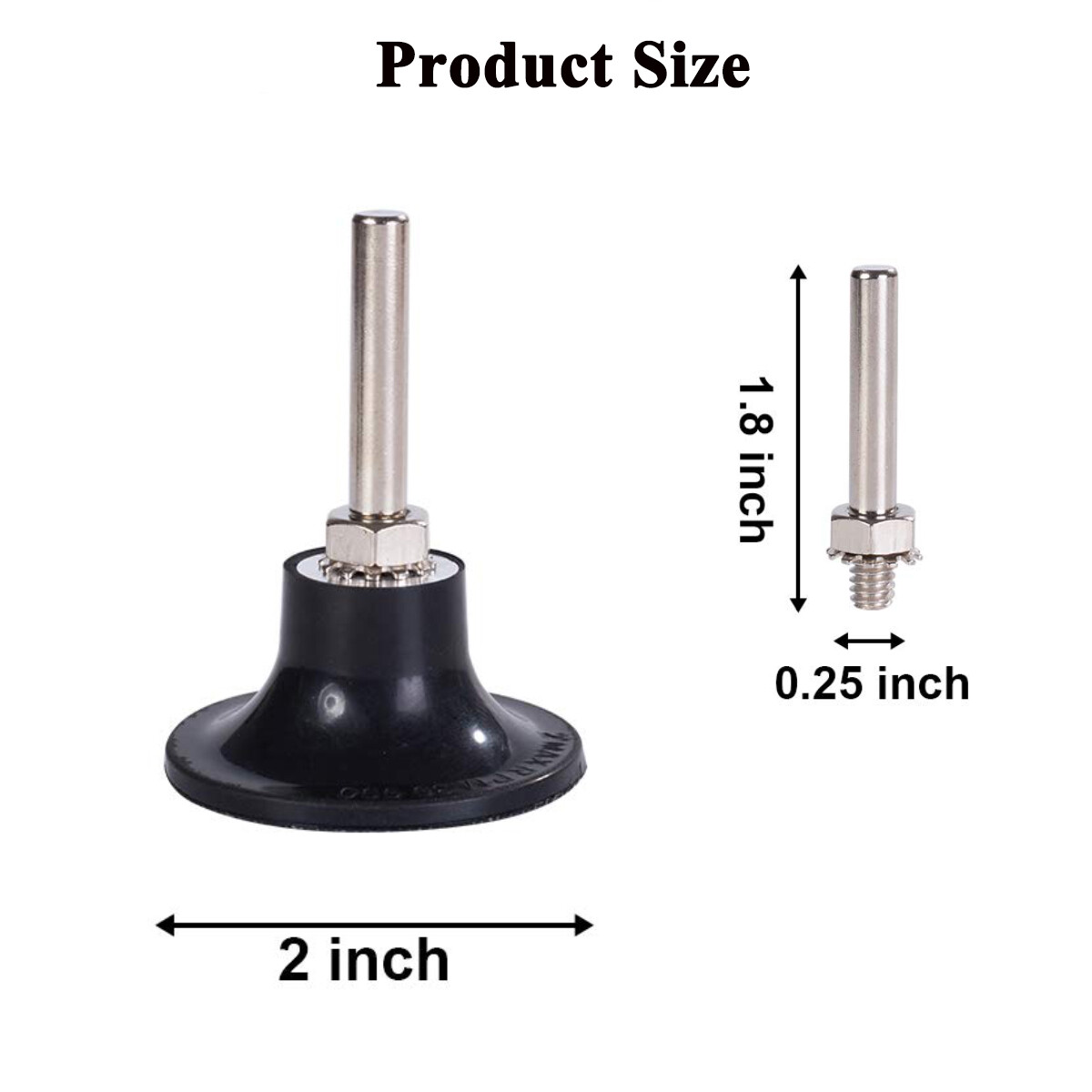 2PCS 2 inch Sanding Disc Holder Mandrel 1/4″ Shank Roll Lock Rotary Pad Holder