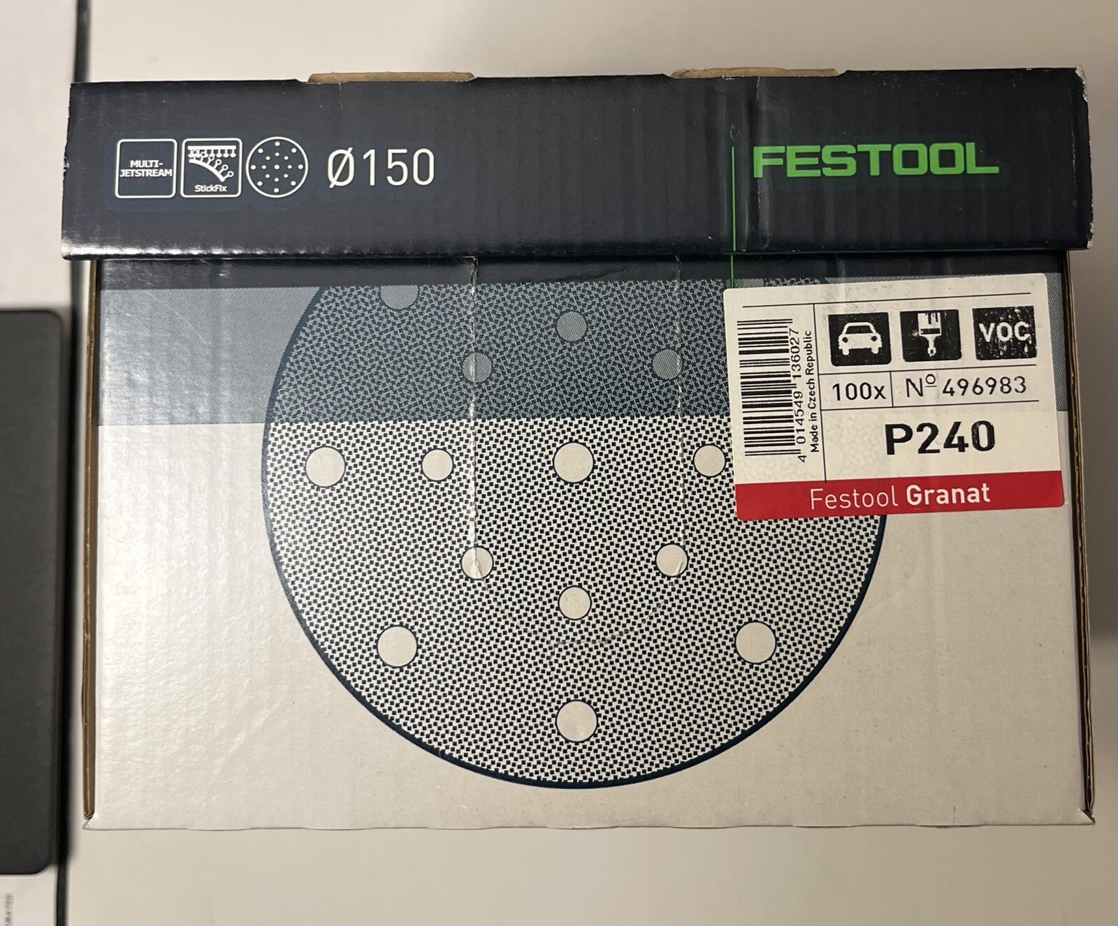 Festool 496983 P240 Grit, Granat Abrasives, Pack of 100