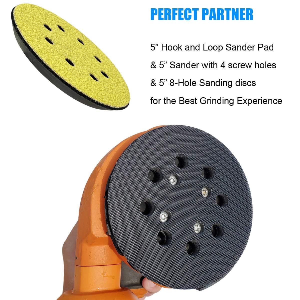 5″ Hook and Loop Sander Pad for Ridgid R2600 R2601 Random Orbit Sanders -5 In…