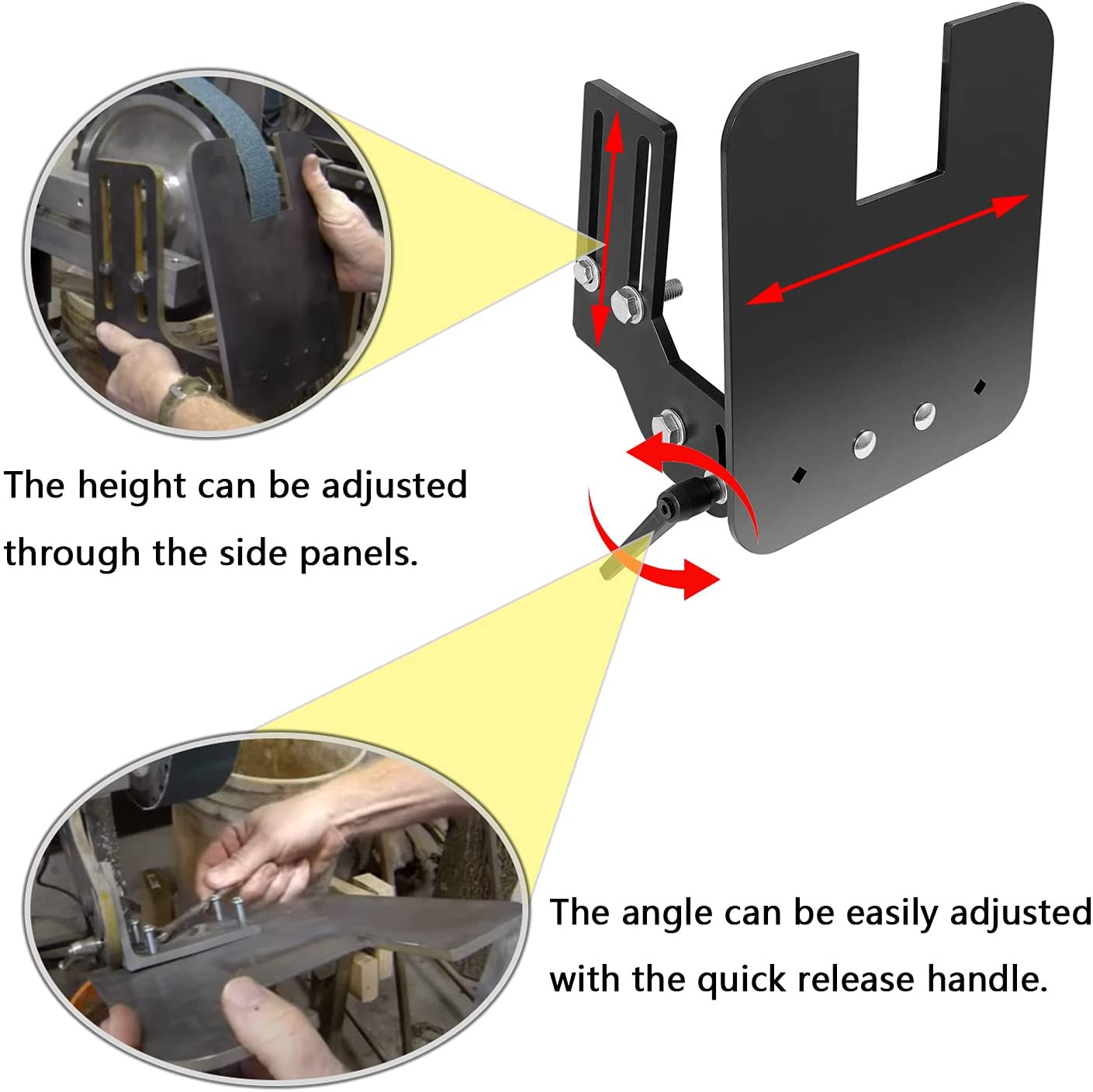 2×72″ Knife Bevel Grinding Jig Tool Rest OBM Belt Grinder Tilt Table Flat Platen