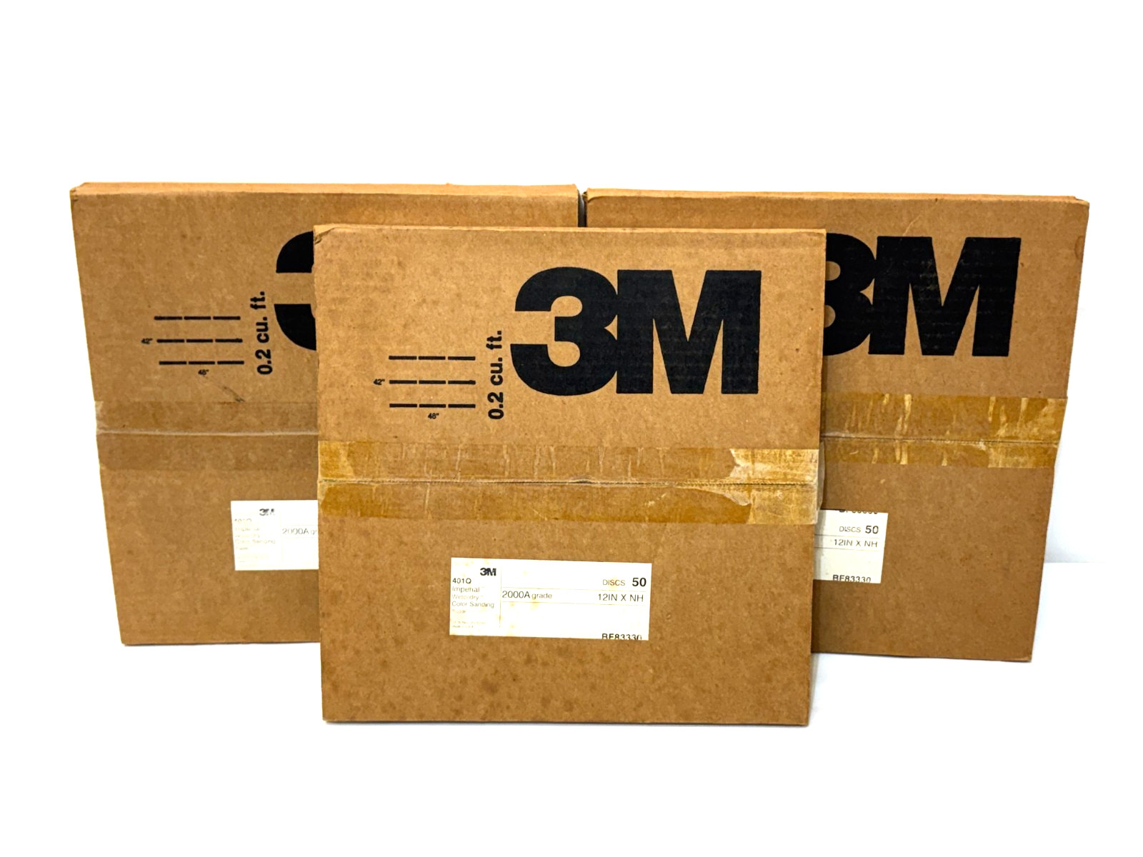 3 Boxes 3M 401Q 150 Imperial Wetordry Color Sanding Discs 2000A Grade 12IN X NH
