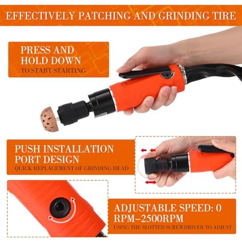 Air Tire Repair Polish Patch Tools Tire Repair Set Include 2500rpm Low Speed
