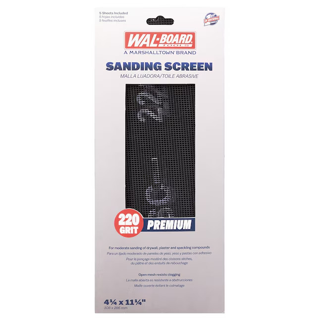 WAL-BOARD TOOLS Precut Drywall Sanding Screen Sandpaper 5 pk