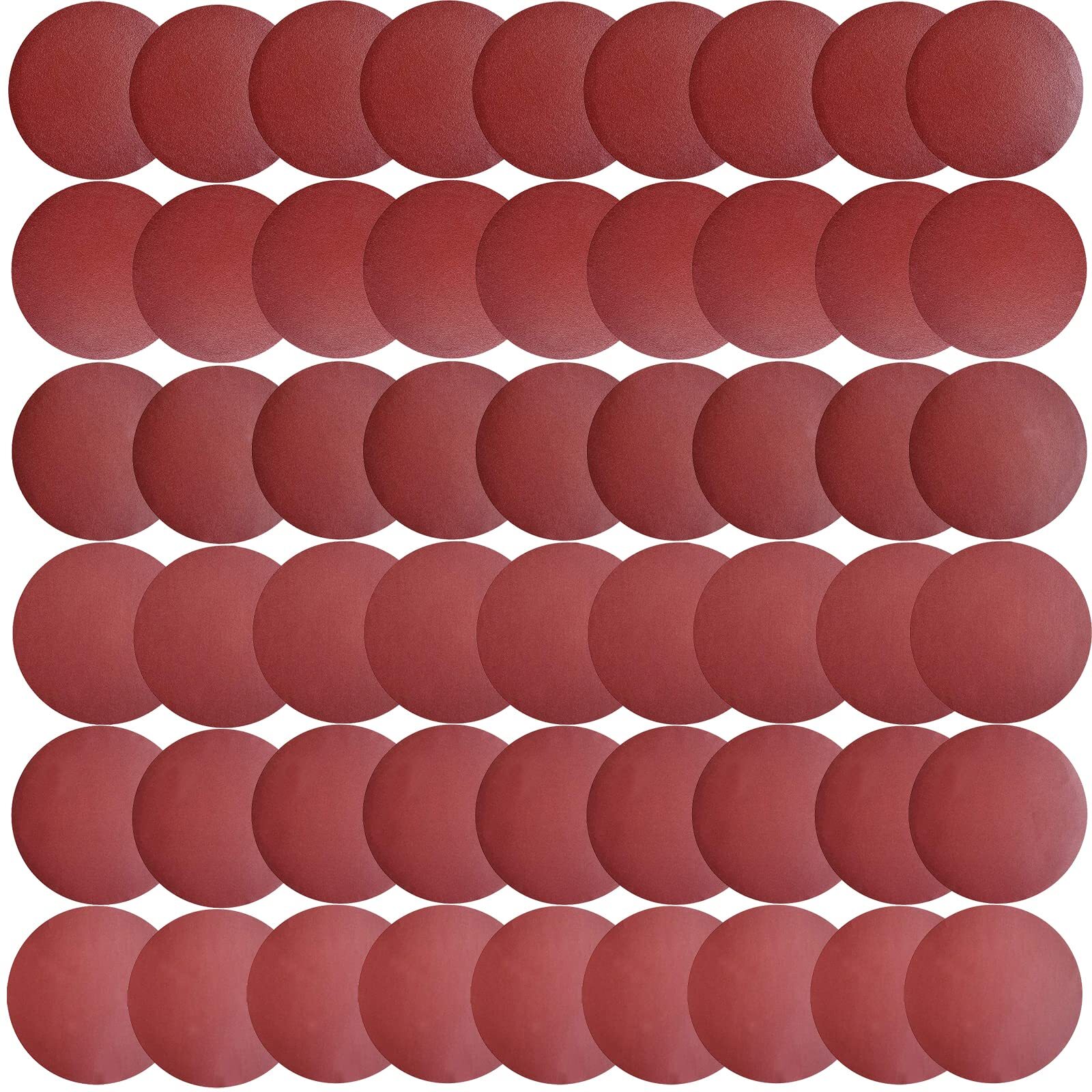 Sackorange 60 PCS 5″ PSA Sanding Discs-10 Each of 80, 100, 120, 5 inch, Brown