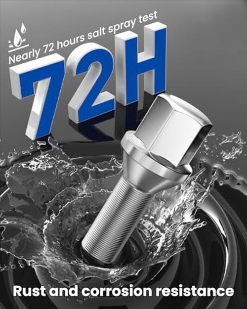 12X1.5 Lug Bolts Fit for BMW 128i 135i 318i 320i 325i 328i 26mm Shank Silver