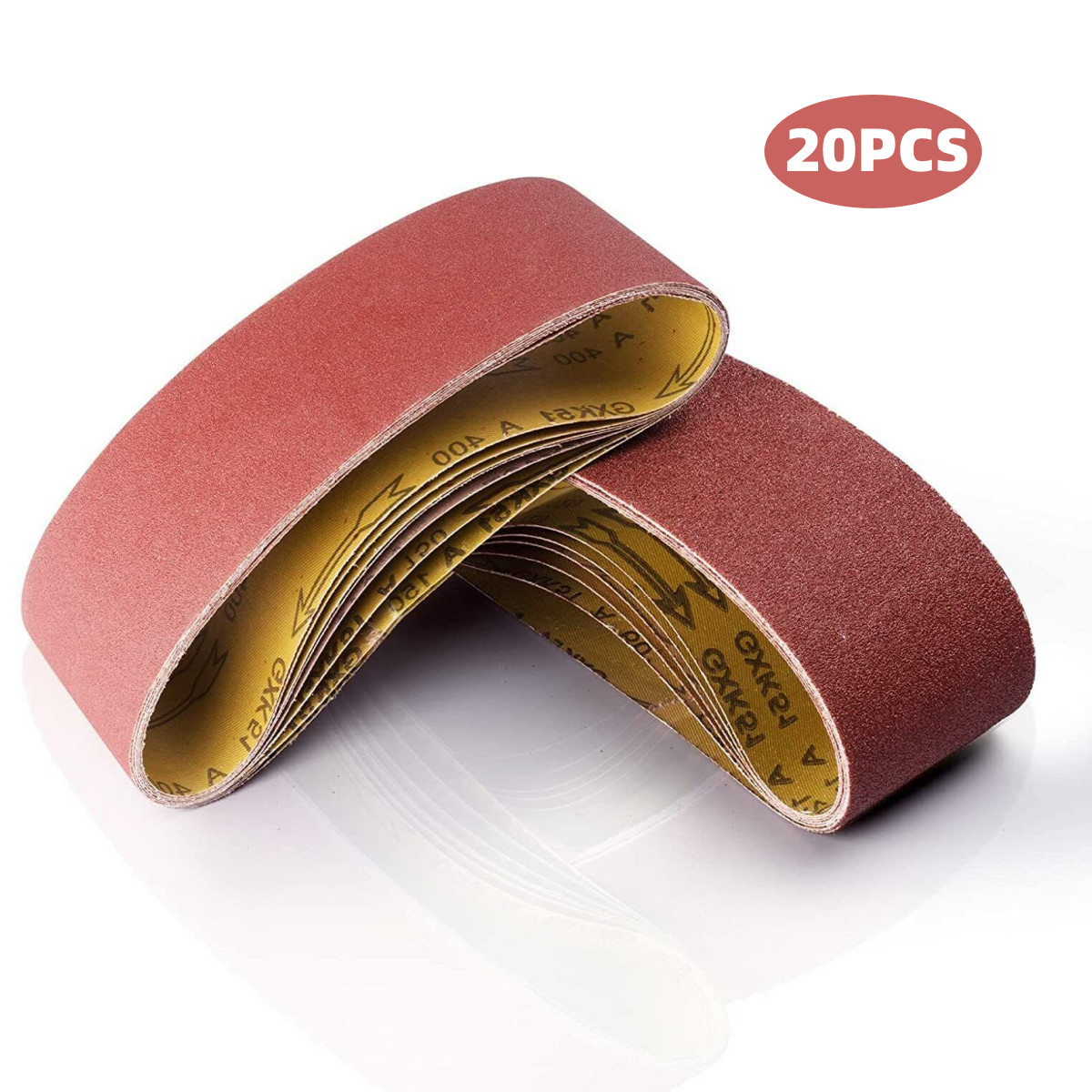 40PCS Belt Sander Sandpaper 3×21 Sanding Belts 40 60 80 120 150 240 400 Grit USA