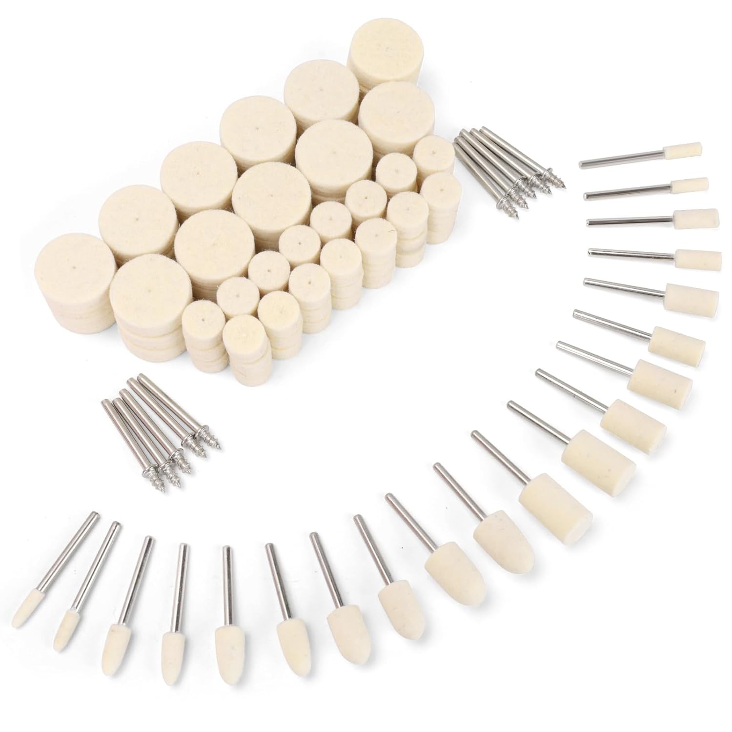 110Pcs Buffing Wheel for Dremel Polishing Kit, Polishing Wheel for Dremel Tool A
