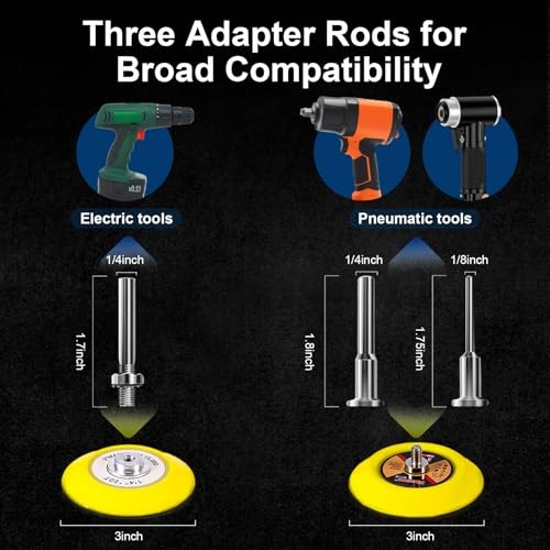 188 PCS 3 Inch Wet Dry Sanding Disc, Headlight Restoration Kit Drill 3 inch