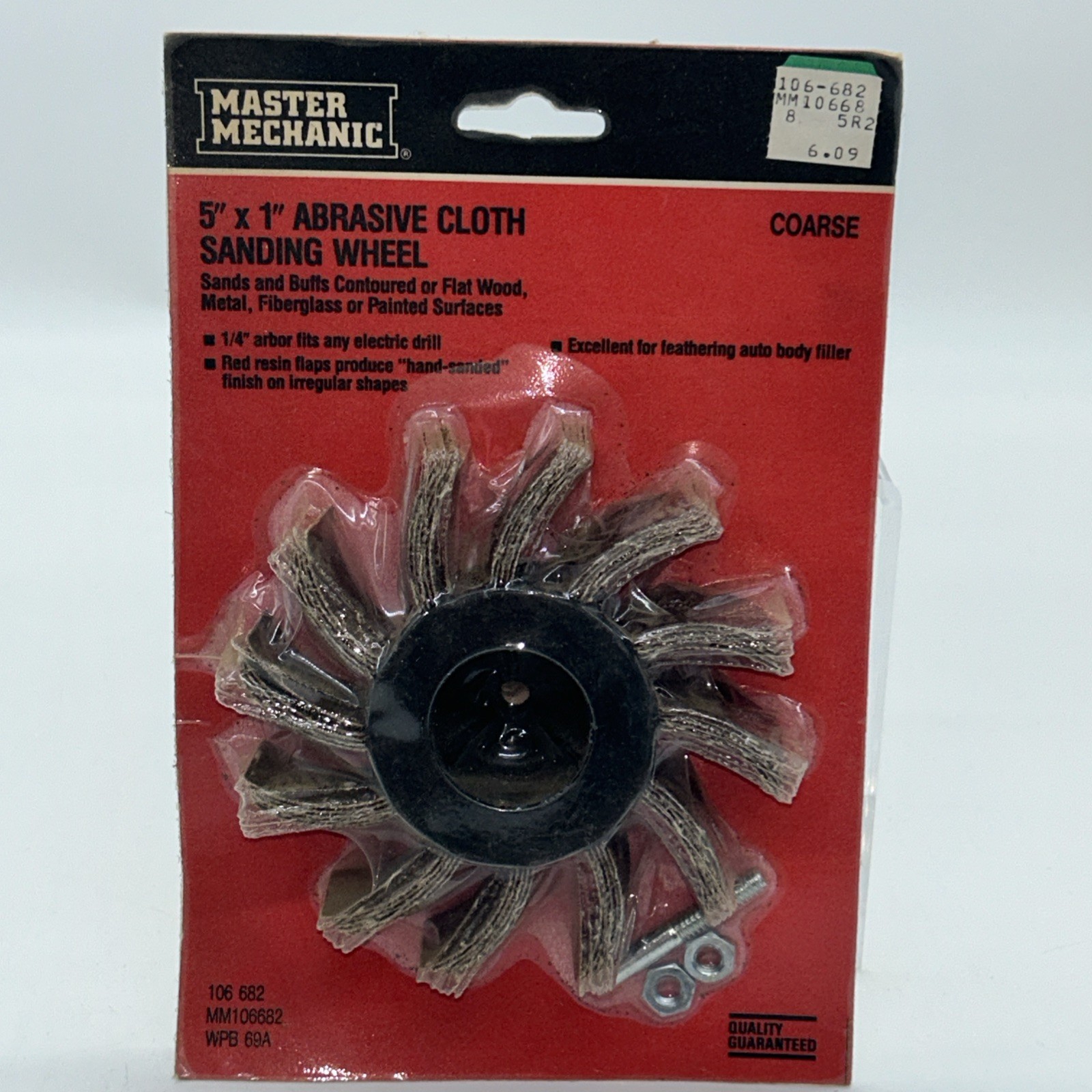 Master Mechanic 5”x1” Abrasive Cloth Sanding Wheel Coarse NOS Vintage Flap Wheel