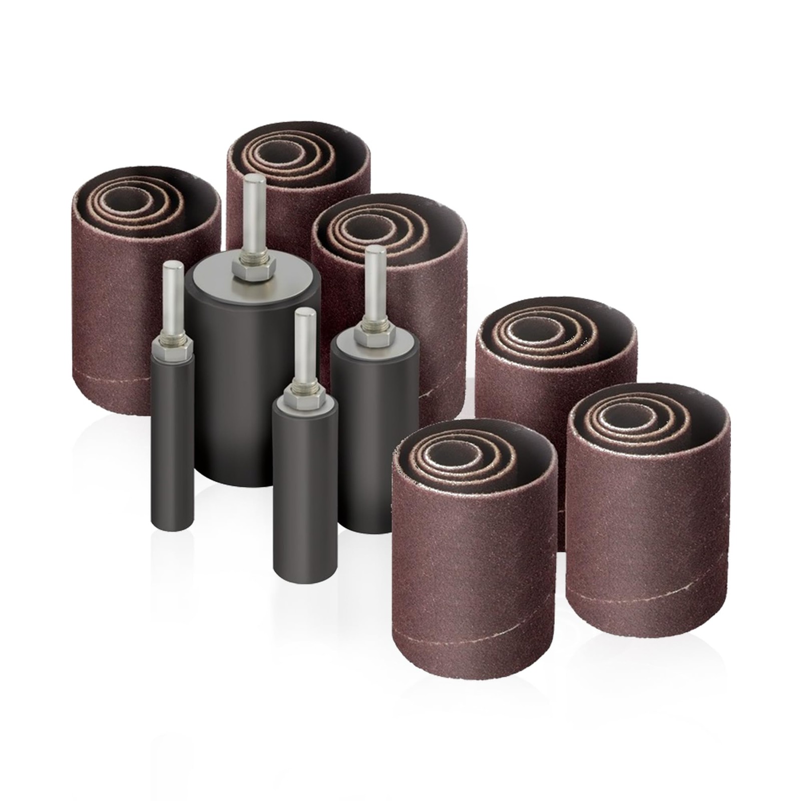 28pk Sanding Drum and Sleeves Set, Spindle Sander Attachment for Drill and Dr…