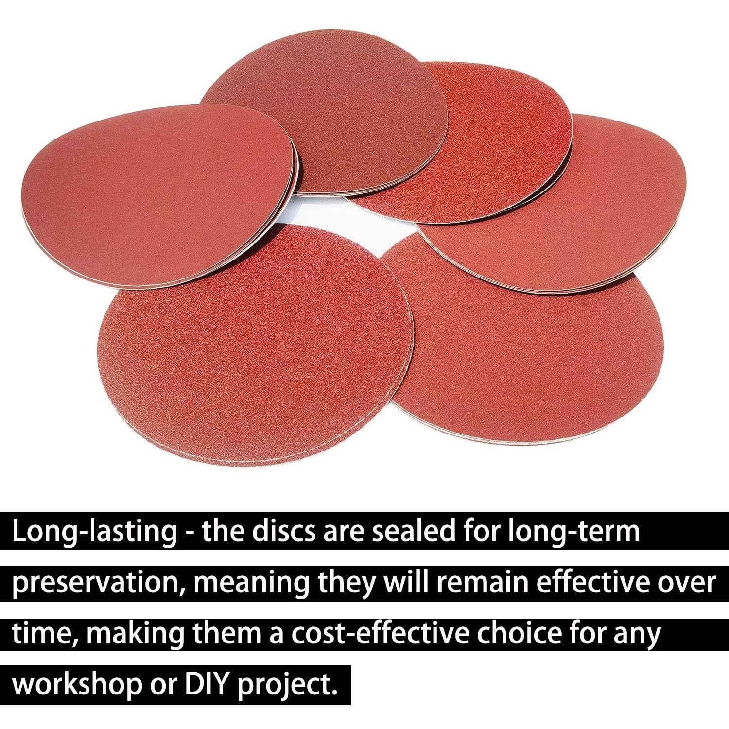 30 Pack 8″ PSA Sanding Discs Set – 5 Each of 80, 100, 120, 180,240, 400 Grit …