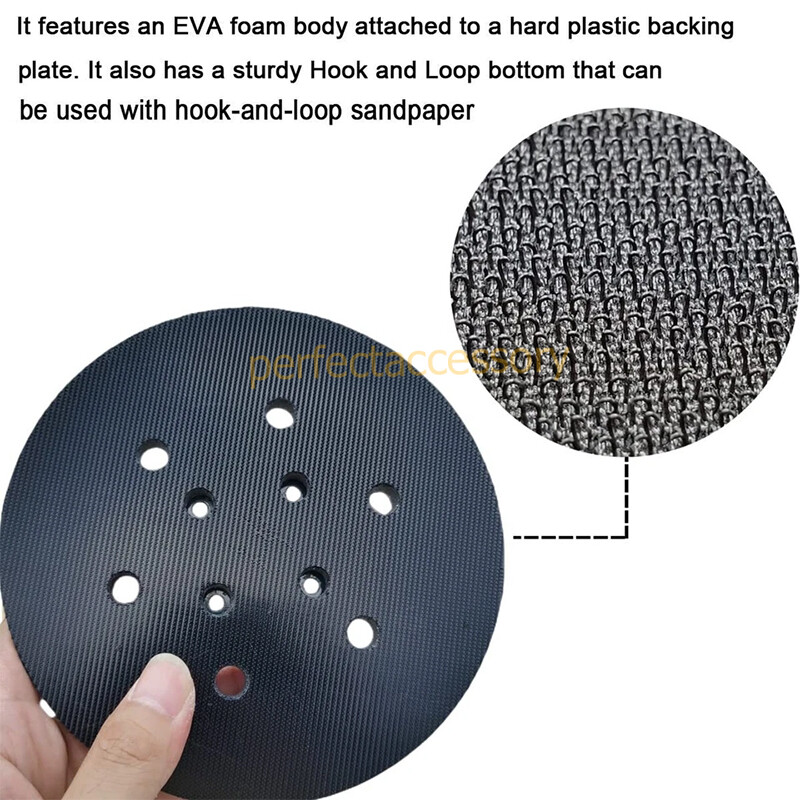 1/2/5pcs 6″ Orbit Sander Backing Pad Hook & Loop Pads for Ridgid R2611 305189001