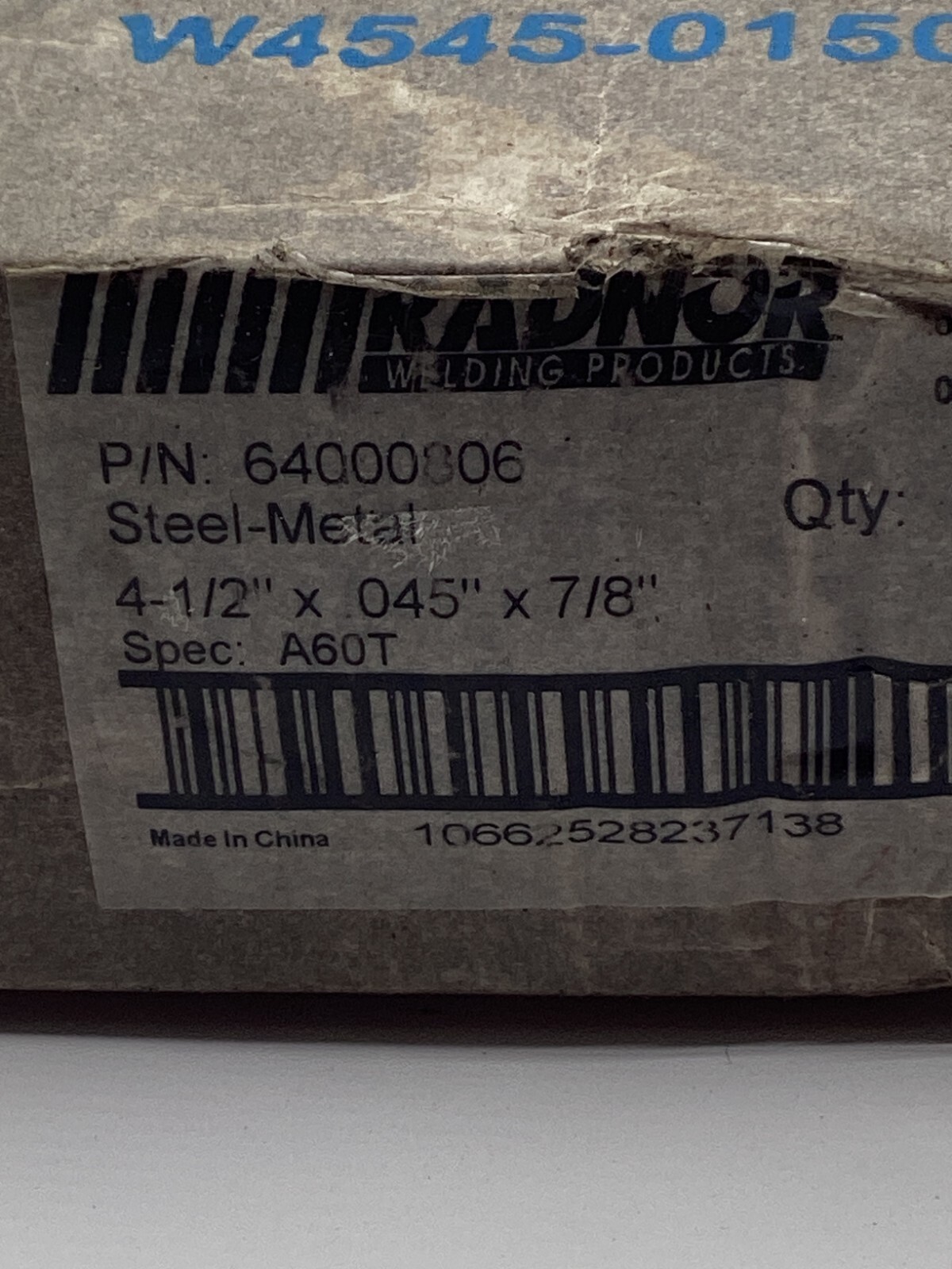 Box of 25-Radnor Type 1 Cut Off Wheel 4-1/2″ x .045″ x 7/8″ RAD64000806