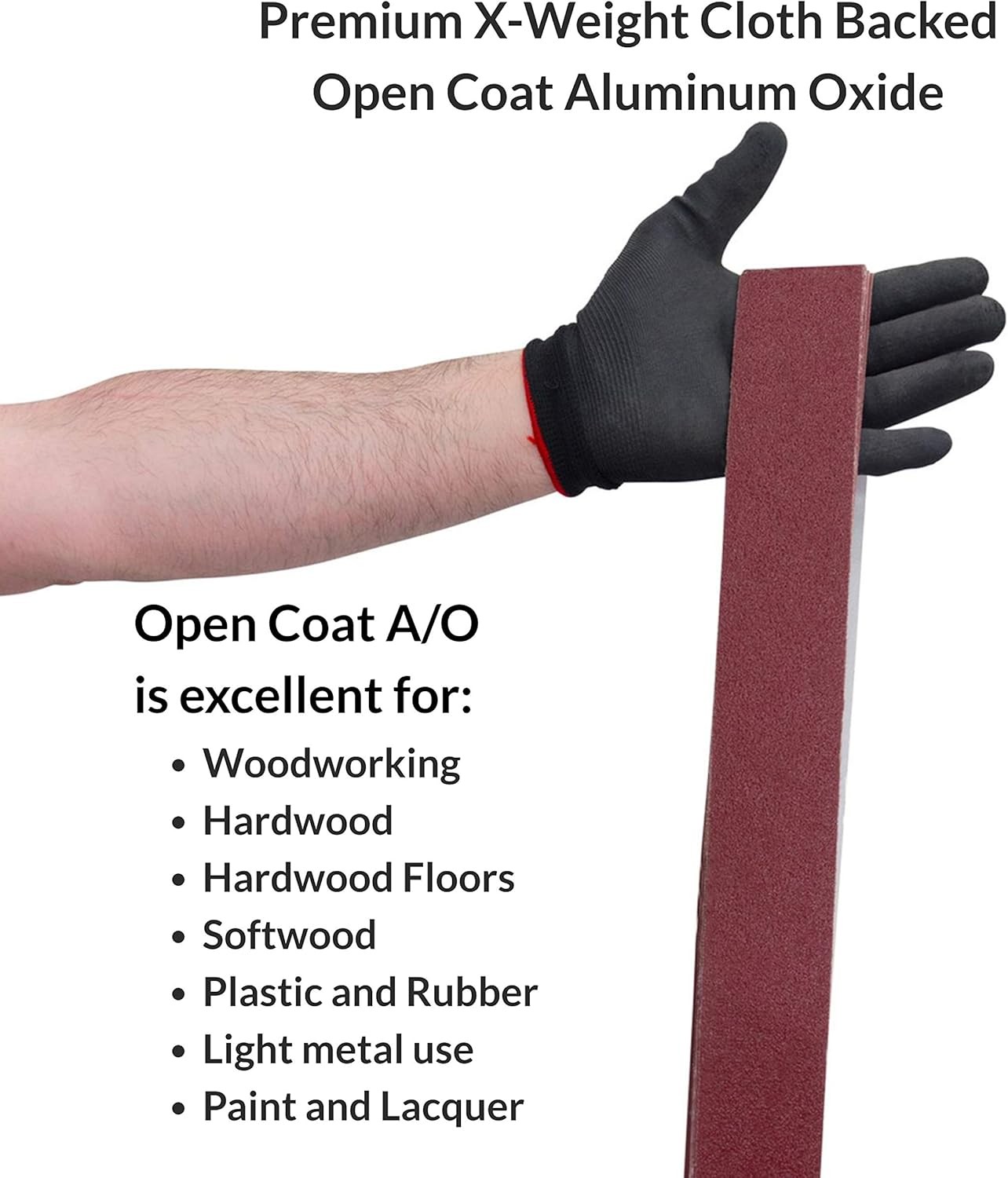 Red Label Abrasives 2 X 42 Inch 60, 80, 120, 220, 320, 400 Grit Assortment