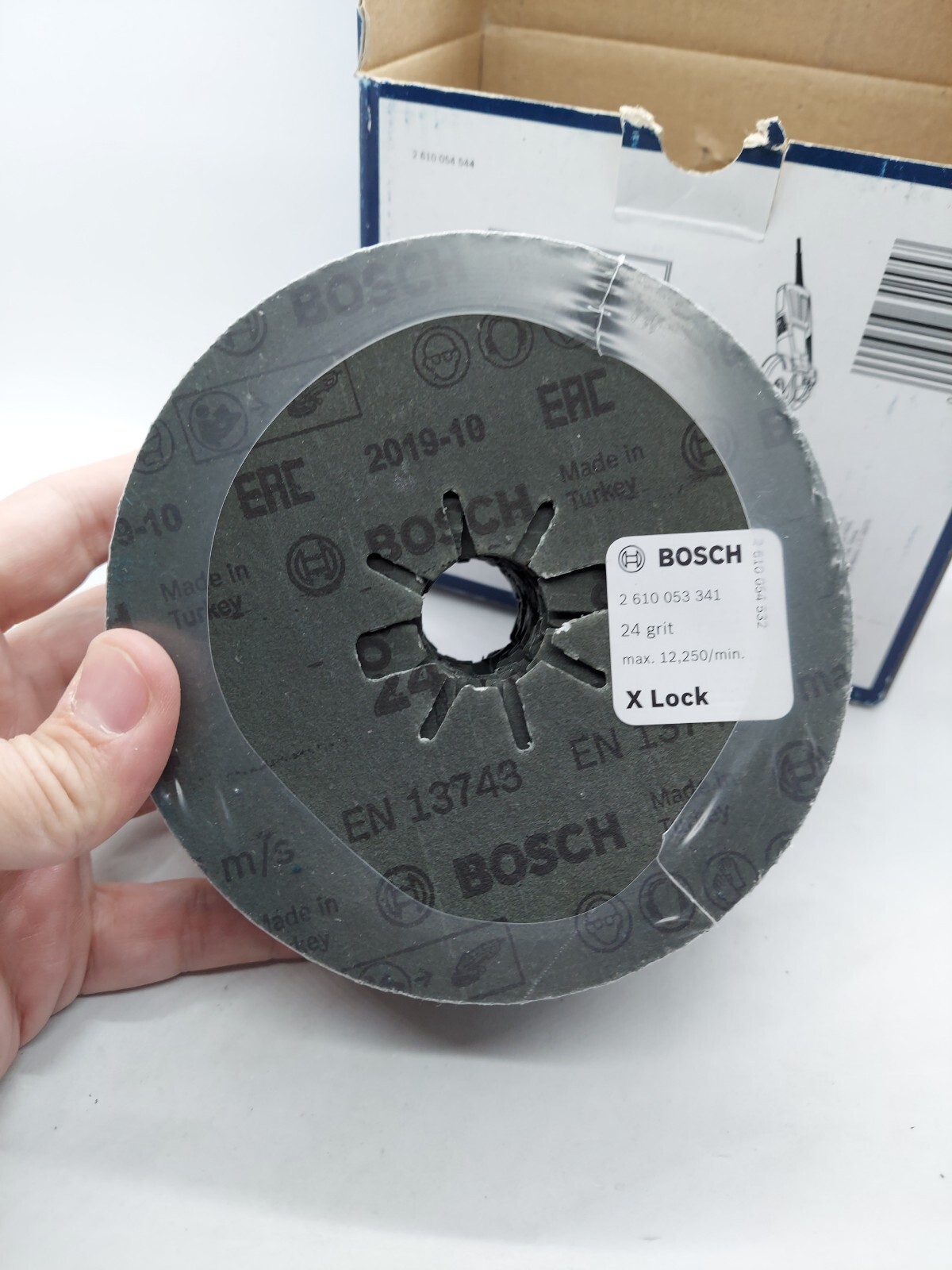 Bosch FBX524 Fiber Discs 5″ 24 Grit X Lock 25 Count