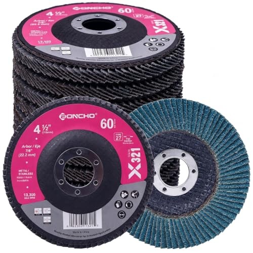 Angle Grit Flap Discs 4 1/2 x 7/8-Inch for 60 Type 27 Premium Zirconia 60GR12