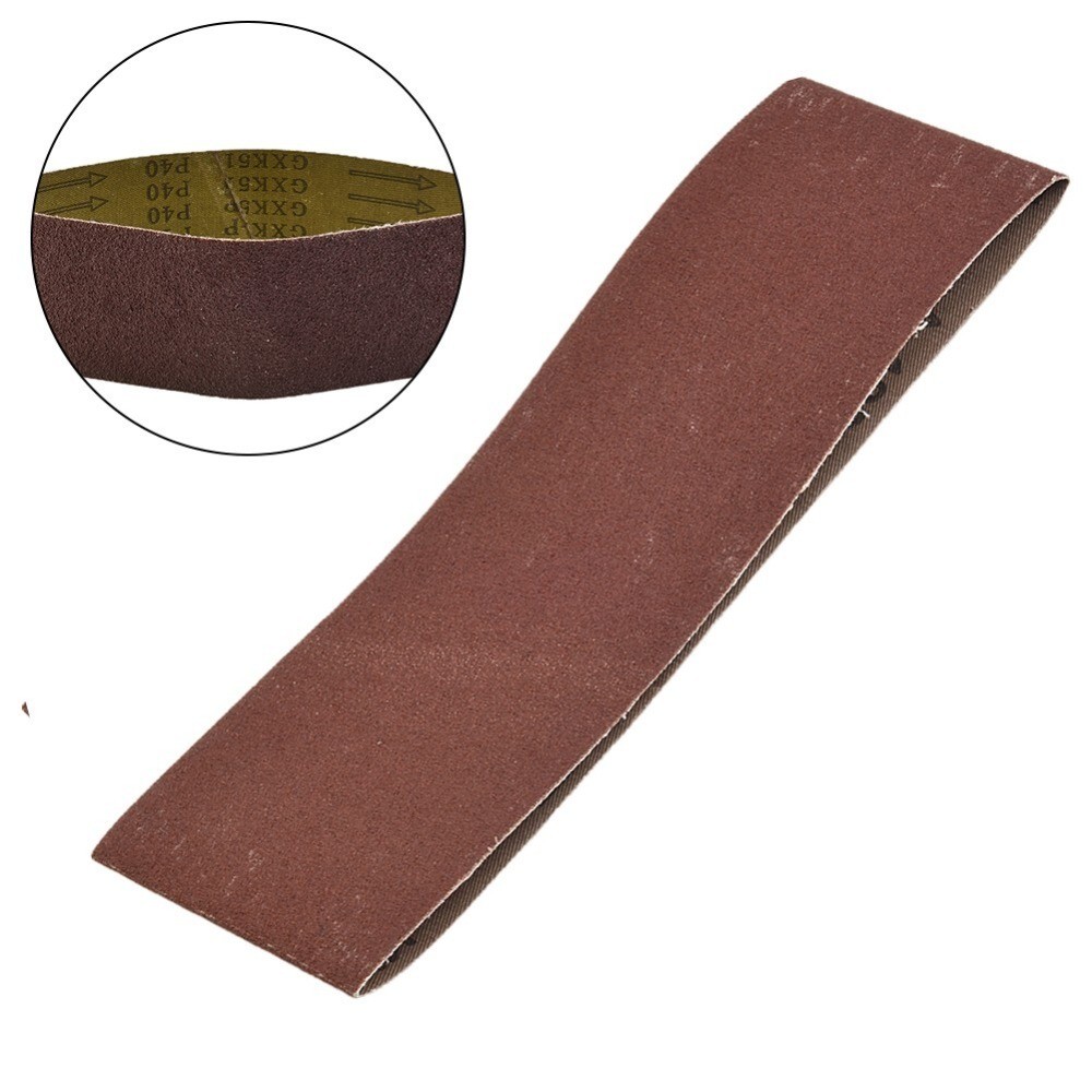 Sanding Belts Alumina Abrasive Sandpaper Sheets 40-120 Grit Tools 76x533mm 3pcs