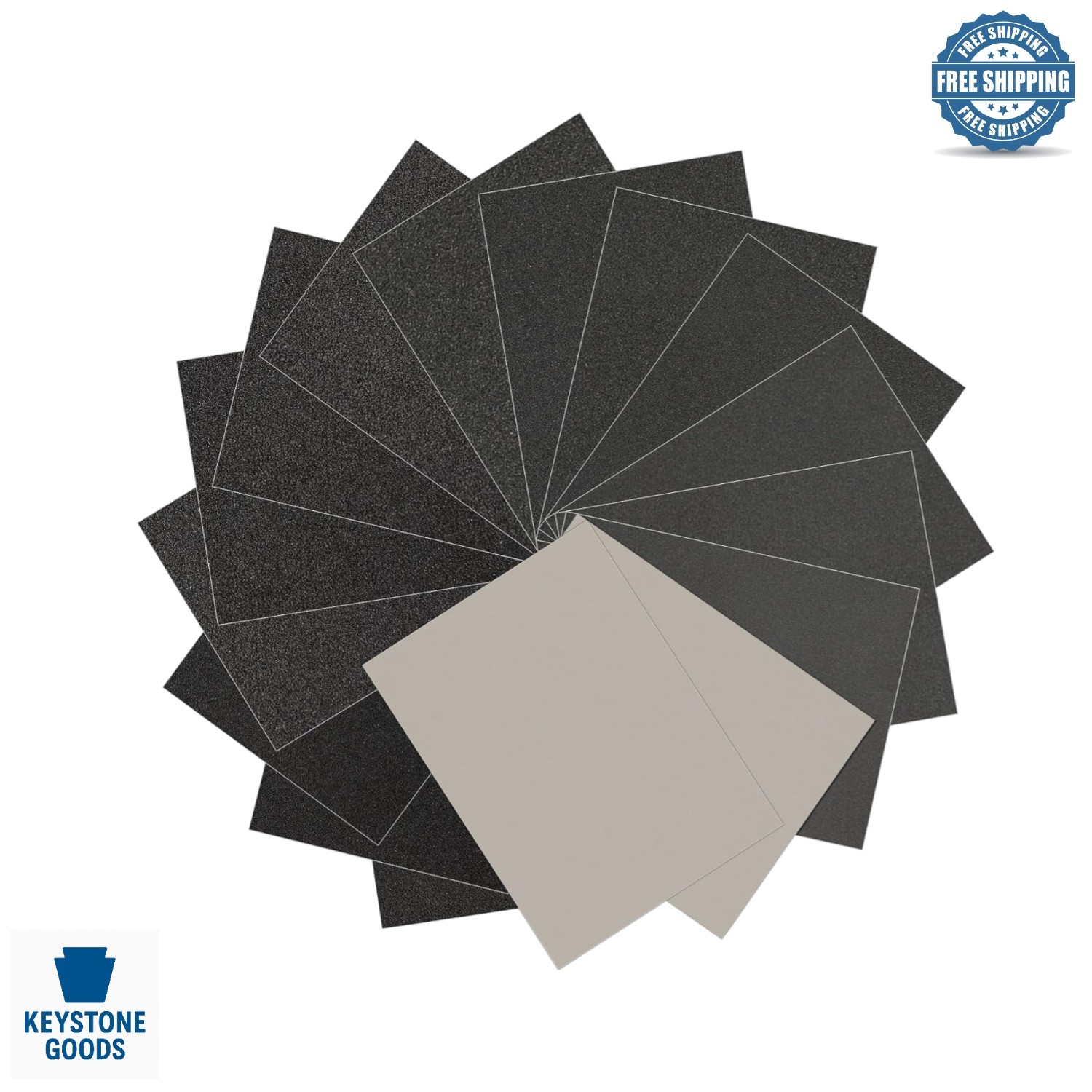 12-Piece 9×11” Silicon Carbide Wet/Dry Sandpaper Set for Woodwork, Auto, & DIY