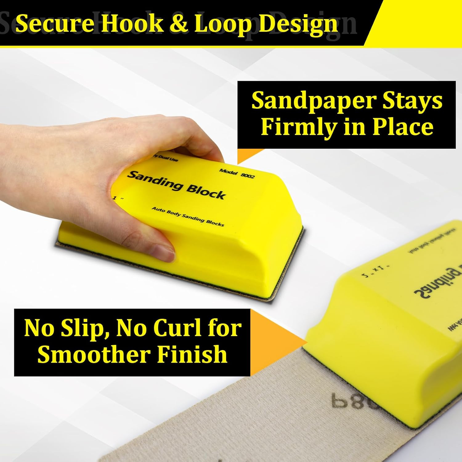 Upgrade 12 Pieces of Sanding Block Kit, Hook and Ring Design, Including 20 Piece