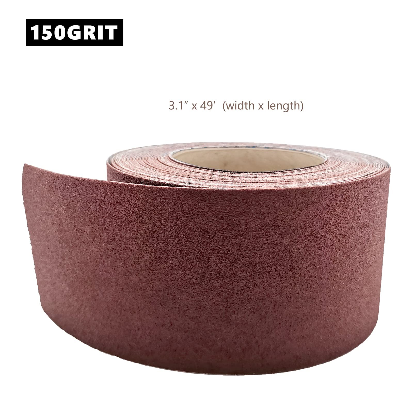 Emery Cloth Roll Aluminum Oxide Abrasive Sandpaper Metal Wood 150 Grit 3×49 Ft