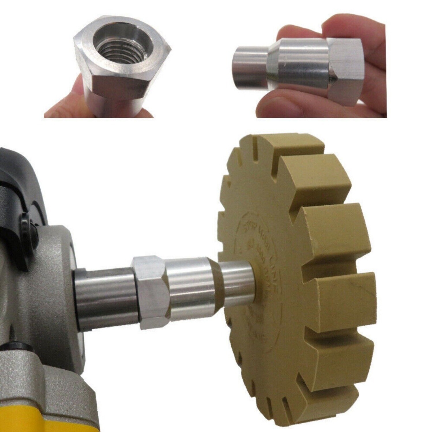 M14 Thread Adapter Connector Converter to M8 5/16-24T for Angle Grinder Polisher