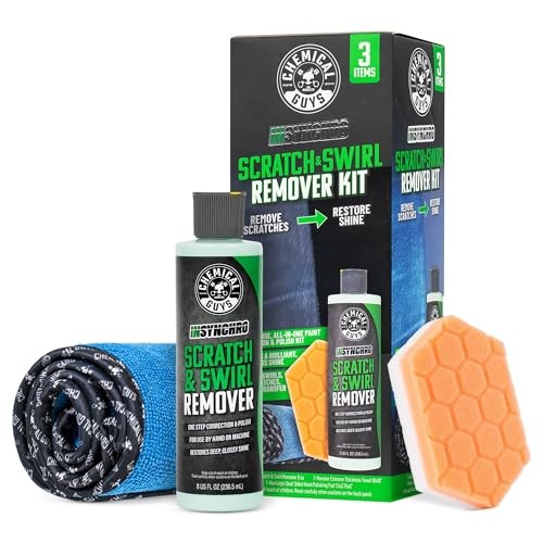 Insynchro Scratch & Swirl Remover (8 oz) – Kit with 8 Fl Oz + Pad & Towel Kit