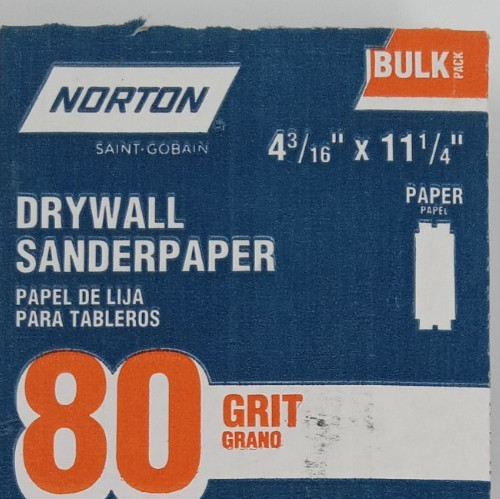 Lot of 3 Norton Drywall Sand Paper Coarse 80 grit 50 count pk.