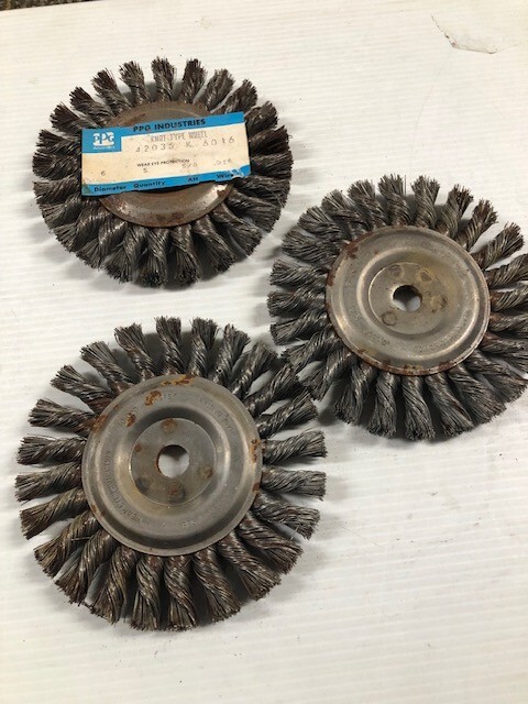 lot of 3–6″ Standard Twist Knot Wire Wheel – Carbon Steel- some rust -NOS-B-34