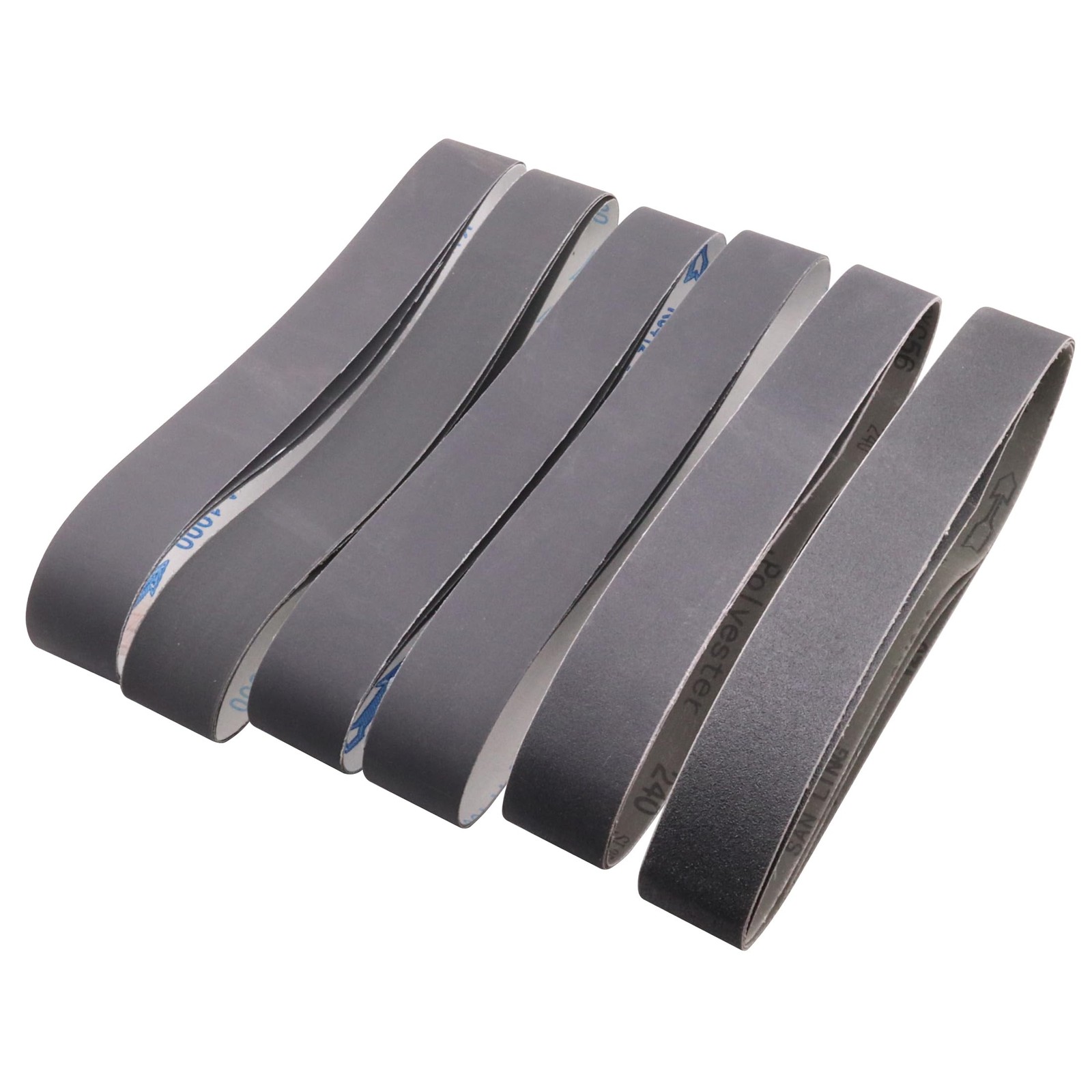 Sanding Belts 1-1/2×30 Inch 18 Pack Assorted Grits Silicon Carbide Sharpener