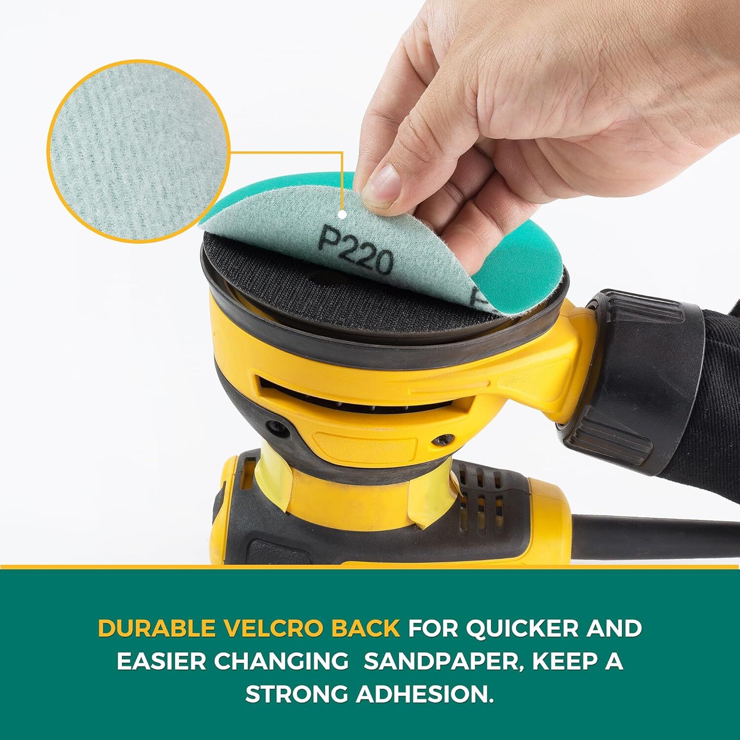 5 Inch 125MM Green Film 800 Grit Sanding Disc 50 Pack Sanding Disc Hook and Loop