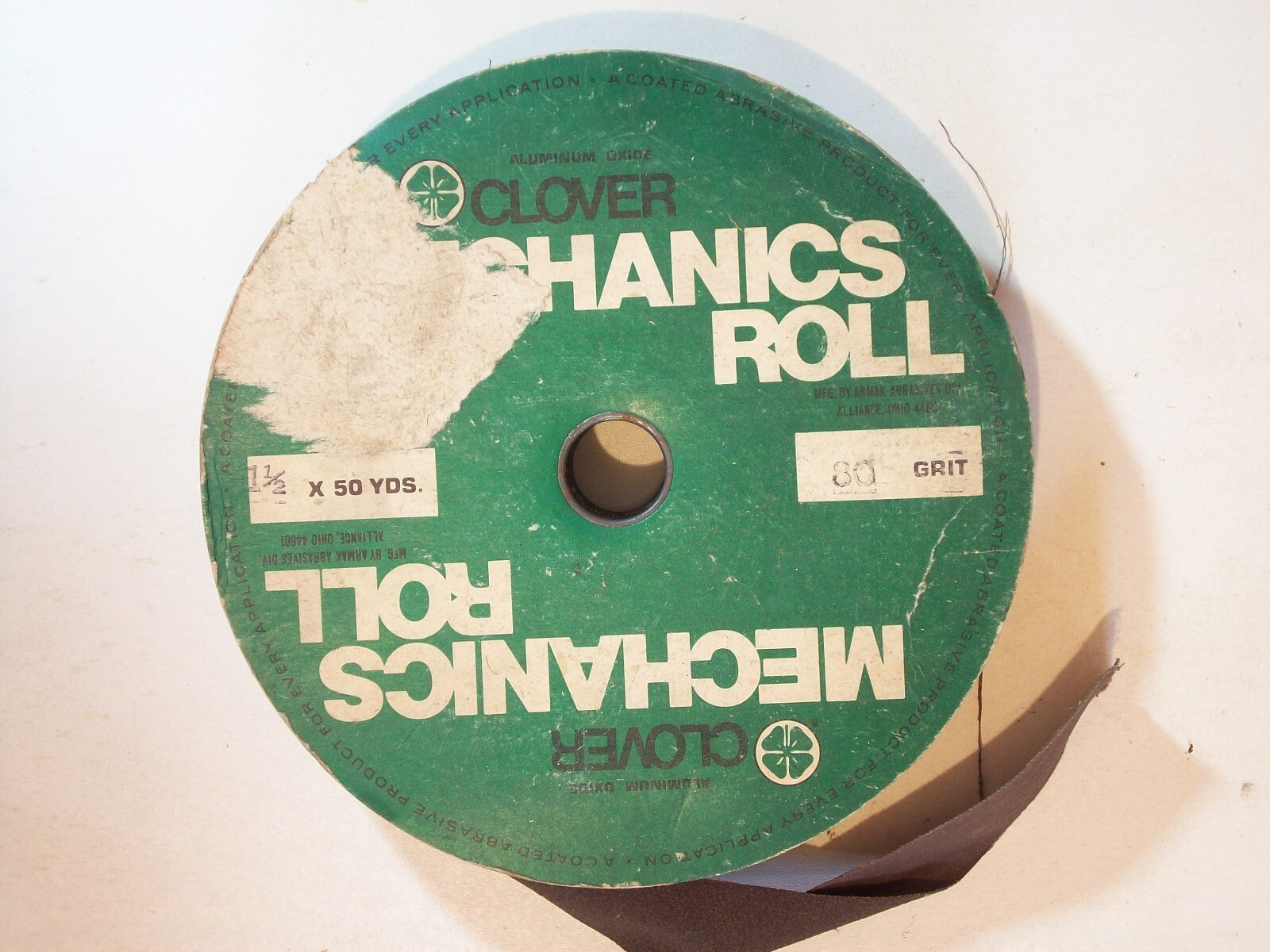 Tool SANDPAPER ROLL 1 1/2 INCH WIDE BY 50 -23 YDS ARMAK ABRASIVES ALUMINUM OXIDE
