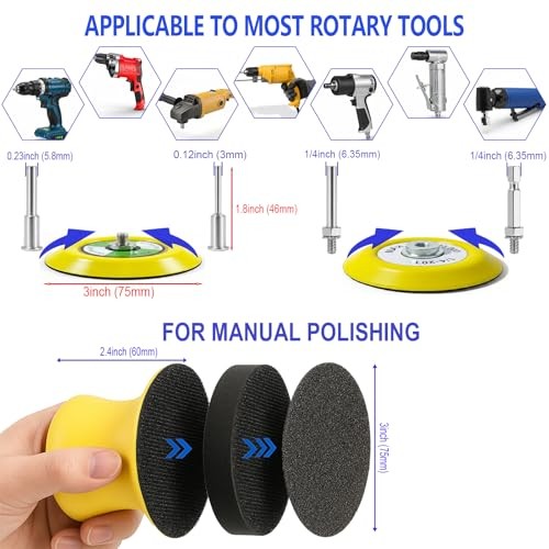 137Pcs Sanding Disc Polishing Kit, Headlight Restoration Kit, 60-10000 3 Inch