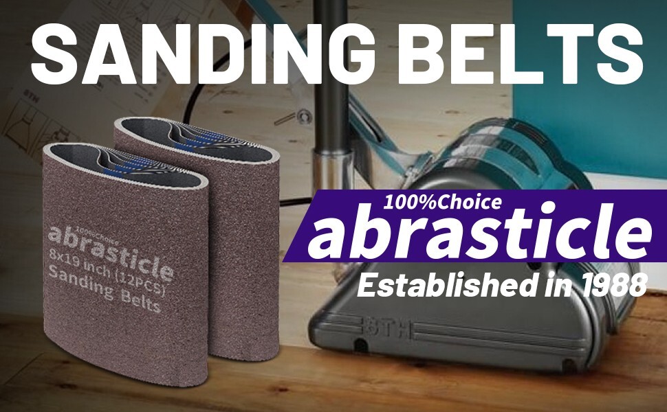 Abrasticle 8 x 19 inch 80 Grit Cloth Floor Sanding Belts