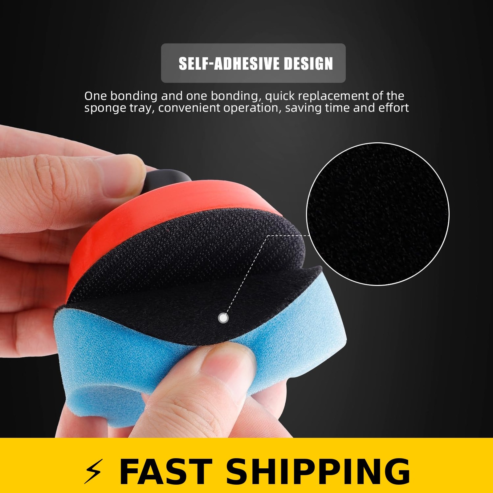 ZFE 44Pcs Car Foam Polishing Pad Kit for Detail Buffing