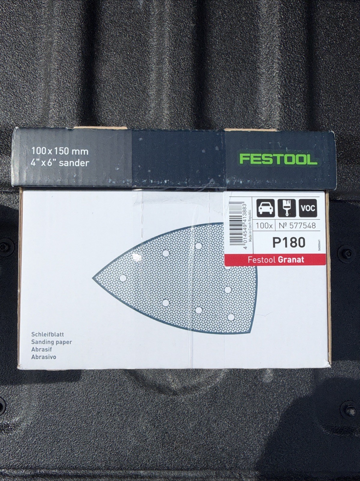 Festool 577548 100×150 Granat P180 Delta Abrasive, 100 ct