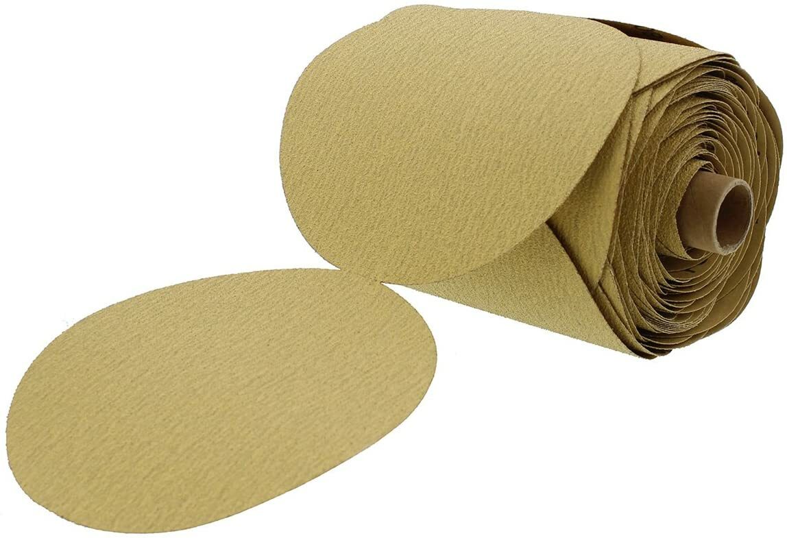 100x 6 inch PSA Sanding Disc 220 Grit Sticky Back Sandpaper Roll DA Sander Paper
