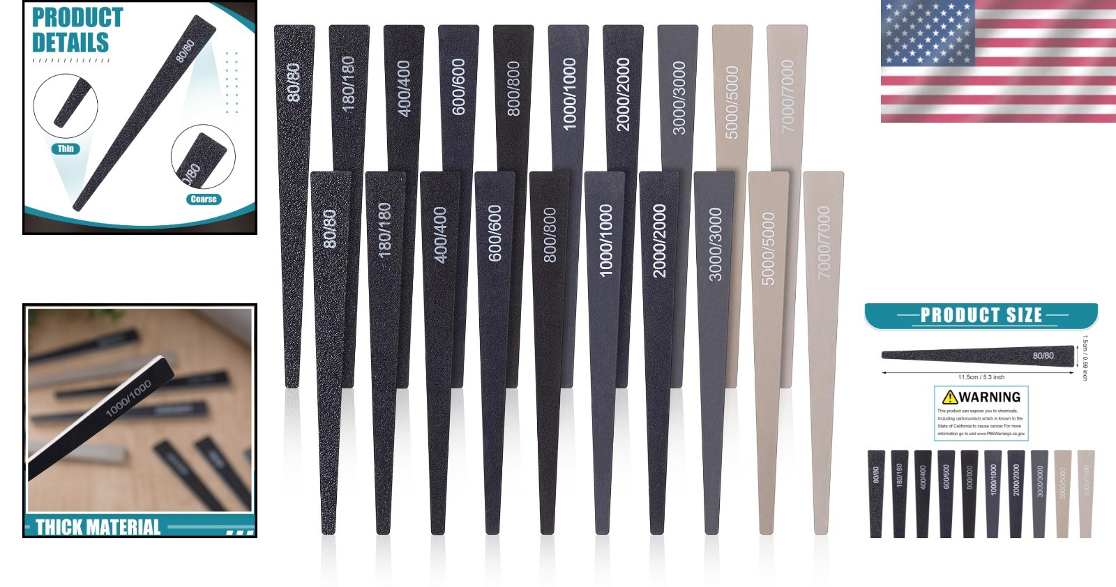 Comprehensive 20-Pcs Sanding Stick Set – Ideal for Wood, Metal & Plastic Crafts