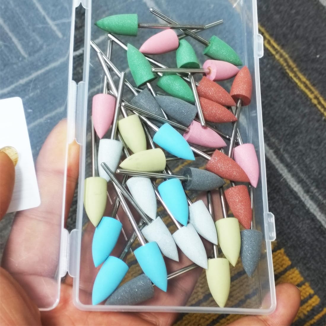 Luo ke 35 Pcs 10mm Bullet Shape Rubber Polishing Bits, 3/32” Shank Silicone …