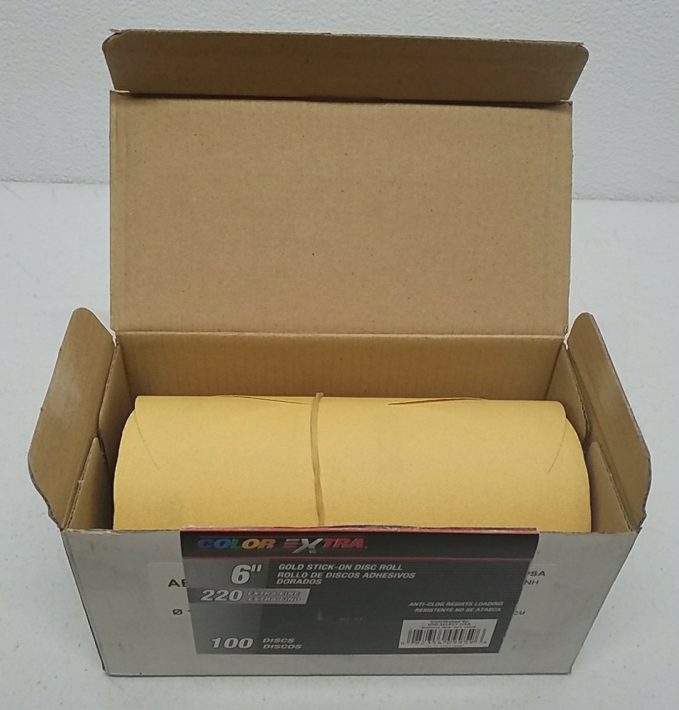 Color Extra CX8424 6 Inch 220 Grit Stick-On Sanding Discs 100 Count