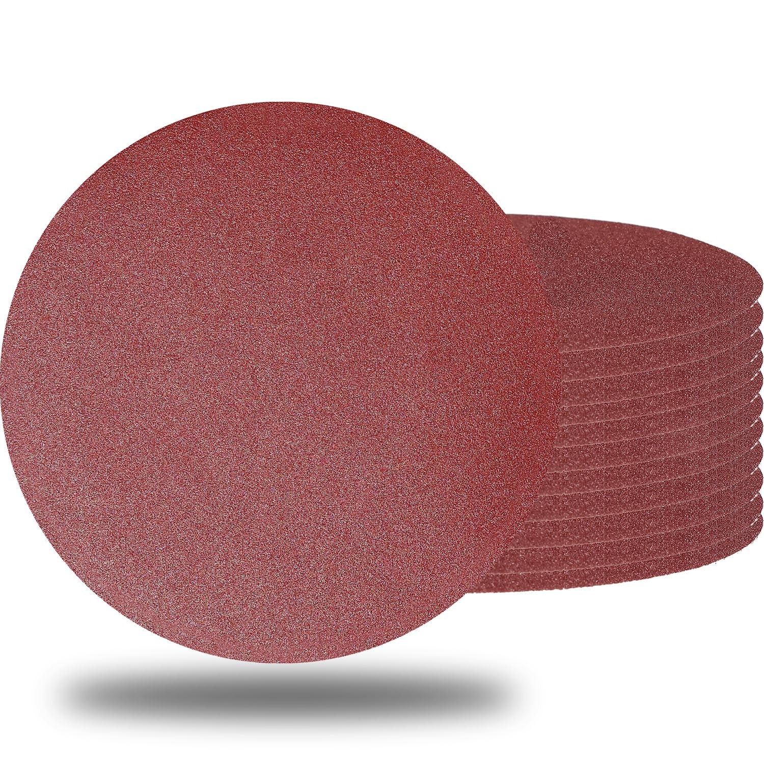 10 PCS 9 Inch 120 Grit Sanding Discs for Hand Radial Sander 9 x 9 inches, Red