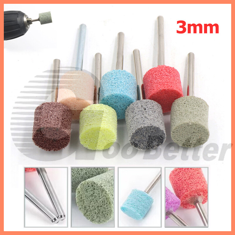 Nylon Fiber Polishing Wheel 150 – 1000 Grit Abrasive Disc for Dremel 3mm Shank