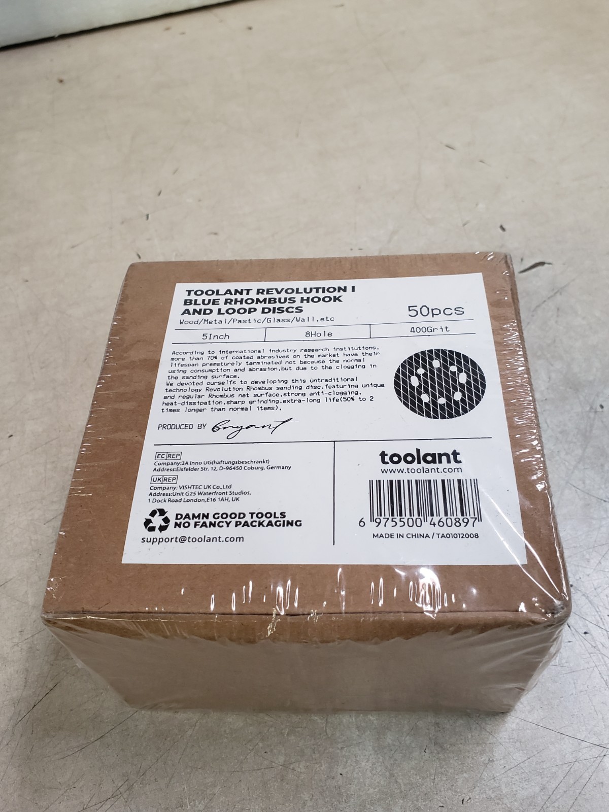Diamond Shape 5 Inch 400 Grit Sanding Disc – 50 Pack