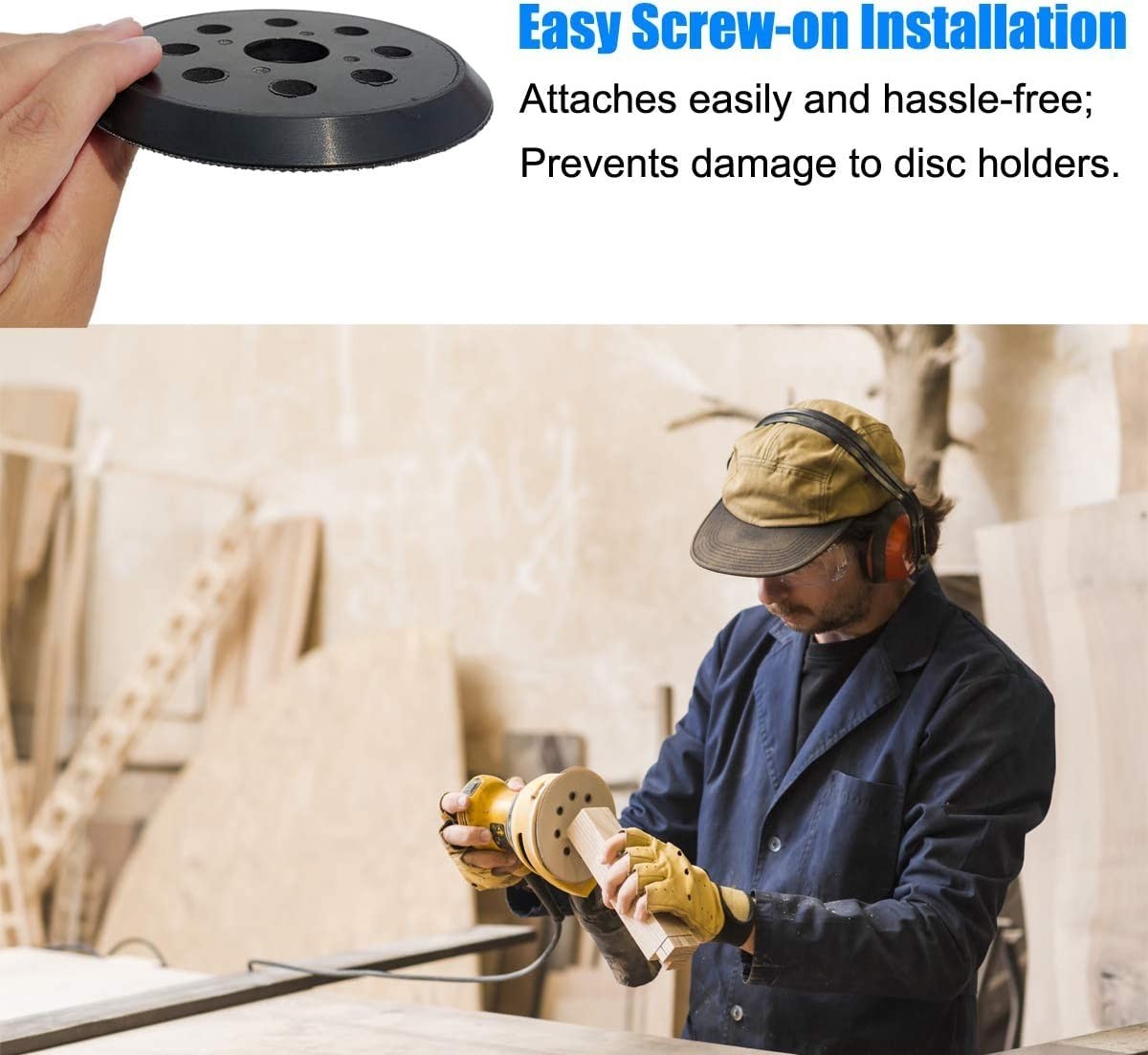 5″ 8 Hole Sander Pad Replacement for Ridgid R2600 R2601 Random Orbit Sander