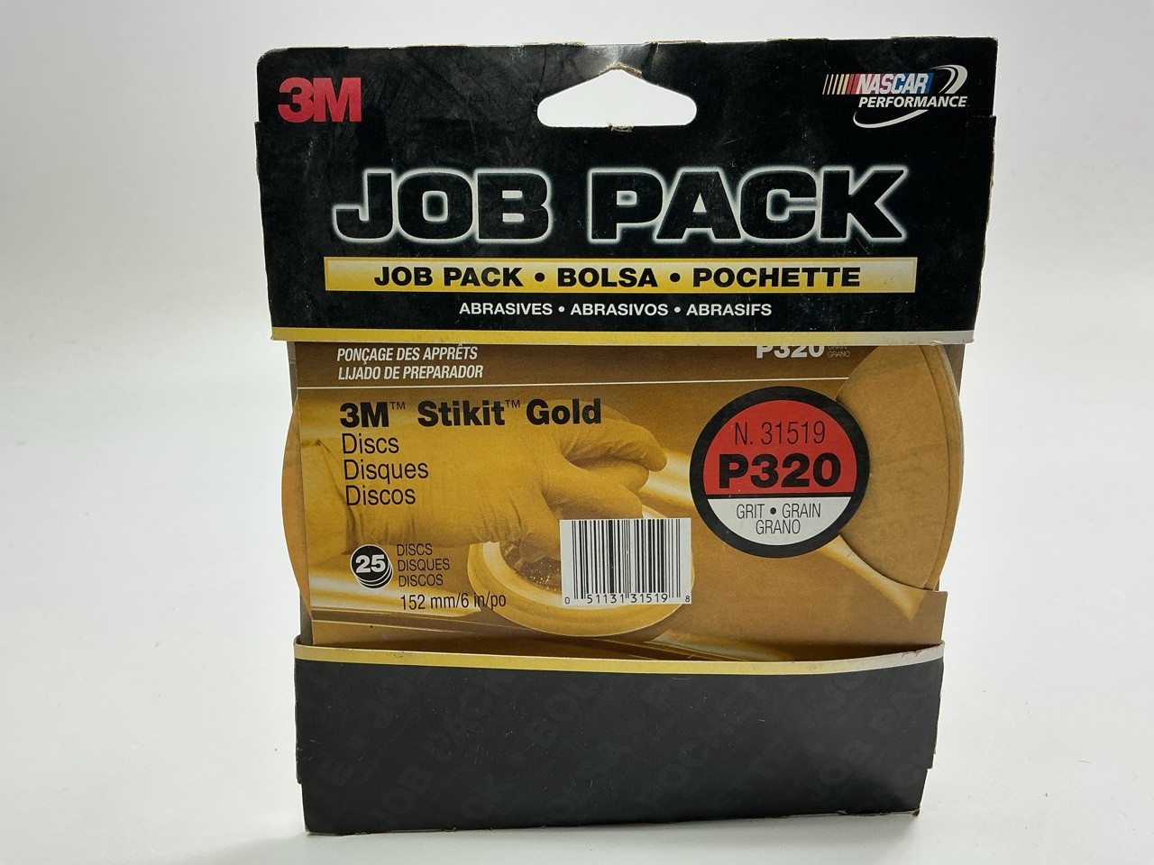 3M 31519 Stikit Gold Sanding Discs, 6″, P320 Grit , 25 Discs / Pack