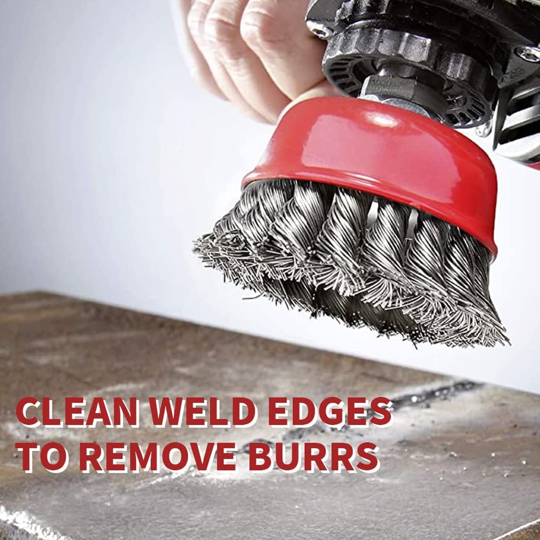 Wenora Wire Cup Brush For Angle Grinder 4 Pack 3 Inch Twisted Knotted Wire