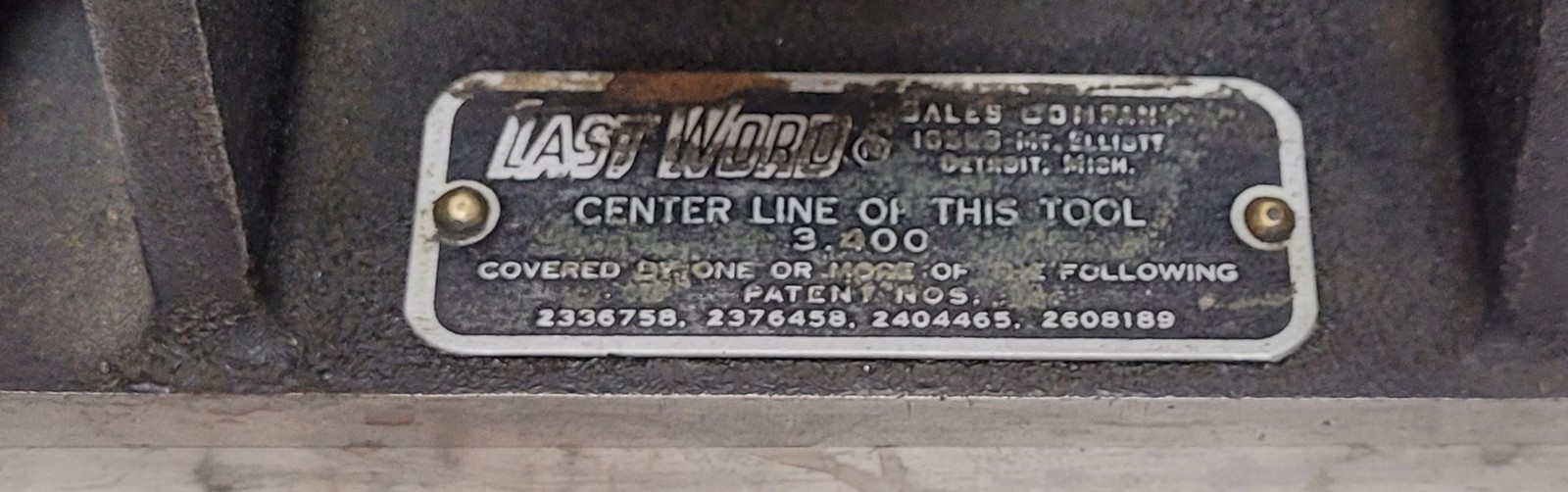Last Word Radius Angle Dresser Centerline 3.400